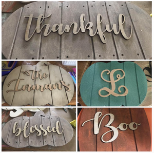 Wooden Family Name Cut-Outs