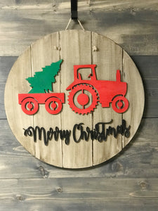 Merry Christmas Wooden Sign Cut-out 15"