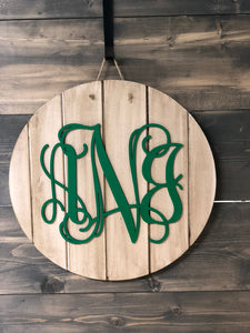 Monogram Wooden Sign Cut-out 22"