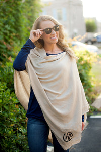 Creme Chelsea Poncho - Personalized
