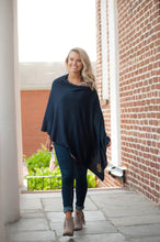 Navy Chelsea Poncho - Personalized