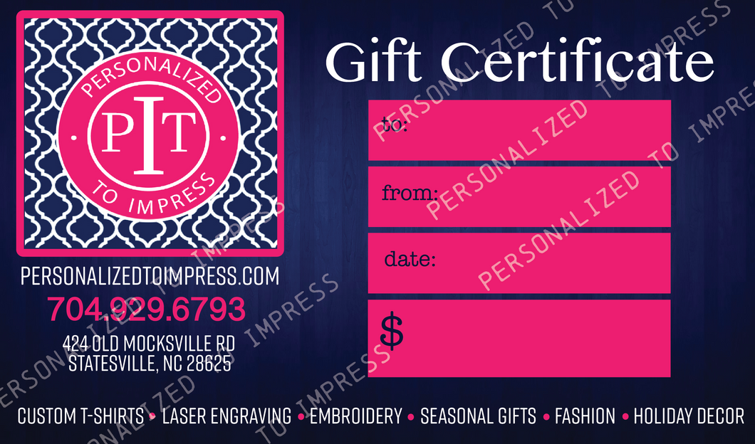 GIFT CERTIFICATES