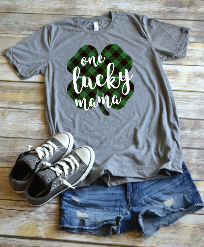 St Patrick's Day Shirt: Shamrock One Lucky Mama – Personalized to Impress