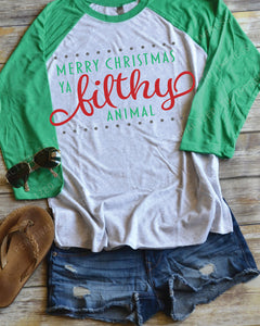 Merry Christmas Ya Filthy Animal - Holiday Shirt