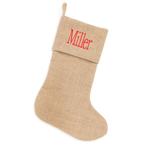 Burlap Stocking with Personalization