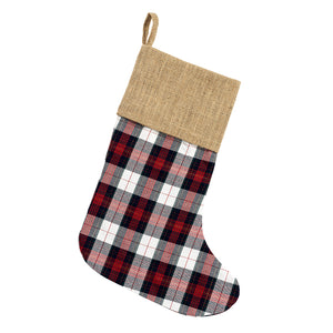 Winter Plaid Stocking with Personalization