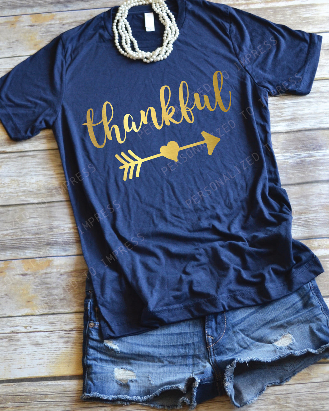 THANKFUL gold - Fall Shirt